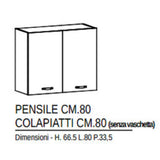 formula 1 pensile scolapiatti cucina federica 80 cm olmo ean 9972015080814