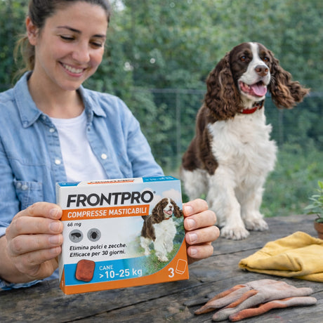 frontline antiparassitario frontline frontpro cani 10 25 kg 3 compresse ean 4064951004704