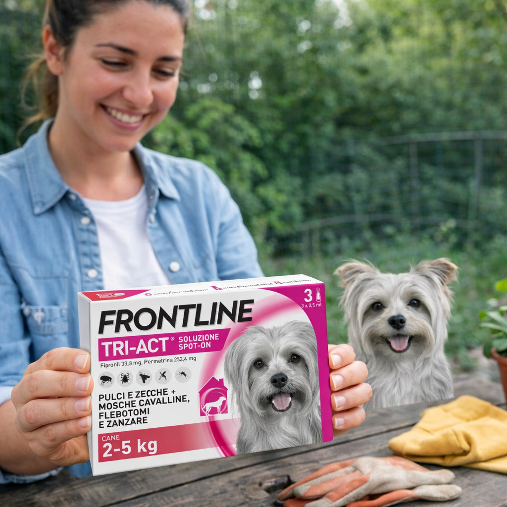 frontline antiparassitario frontline tri act spot on cani 2 5 kg 3 pipette ean 3661103046011