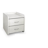 gicos comodino di legno bianco con 2 cassetti 40x40x40cm ean 8025569852992