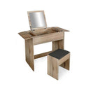 gicos toilette con specchio e sgabello rovere 75x45x75cm ean 8025569853234