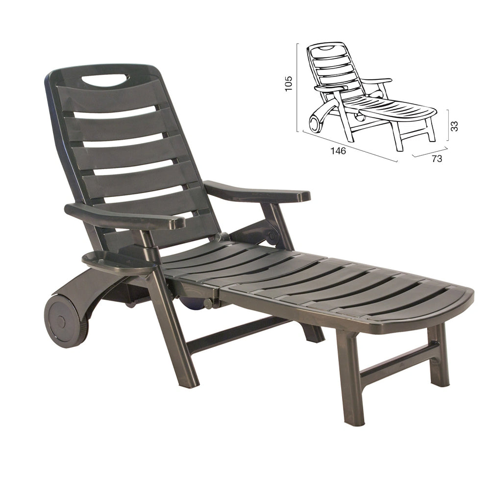grand soleil lettino prendisole premiere pieghevole in resina antracite ean 8005465010269