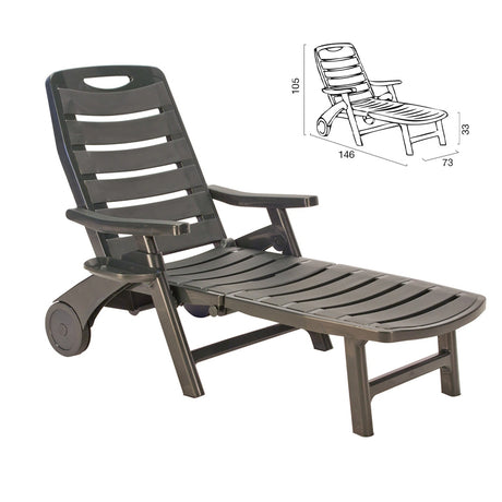 grand soleil lettino prendisole premiere pieghevole in resina antracite ean 8005465010269