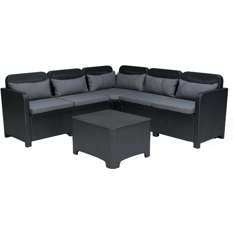 igap s p a set divano sorrento ad angolo 5 posti antracite ean 8005465973229