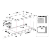 indesit piano cottura 90cm indesit 5f laterale in9522ix ean 8050147698983