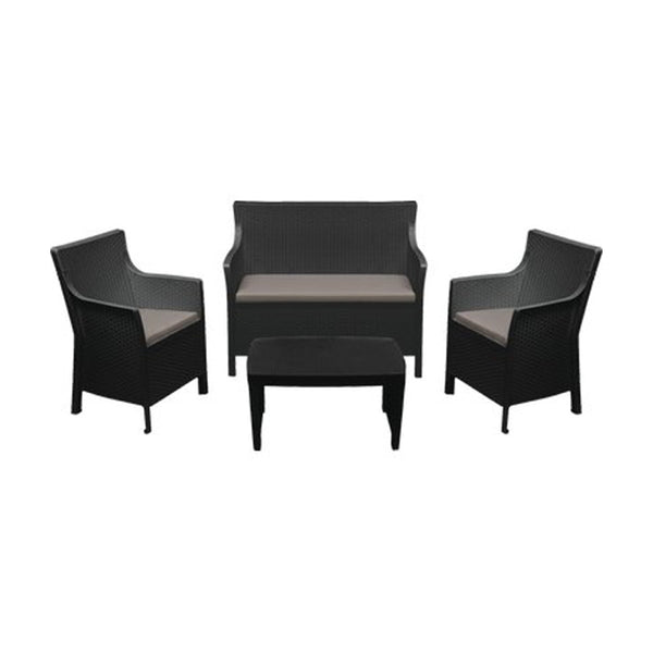 SET SALOTTO OLIVO ANTRACITE CON CUSCINI