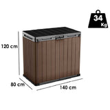 keter armadio portattrezzi darwin marrone 140x80x120cm ean 7290112639233