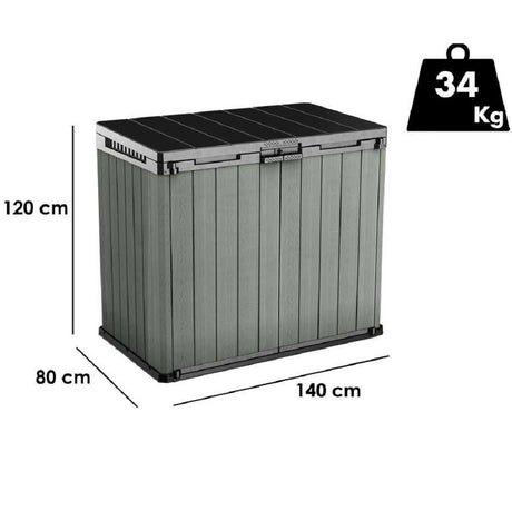 keter armadio portattrezzi darwin verde 140x80x120 cm ean 7290112641182