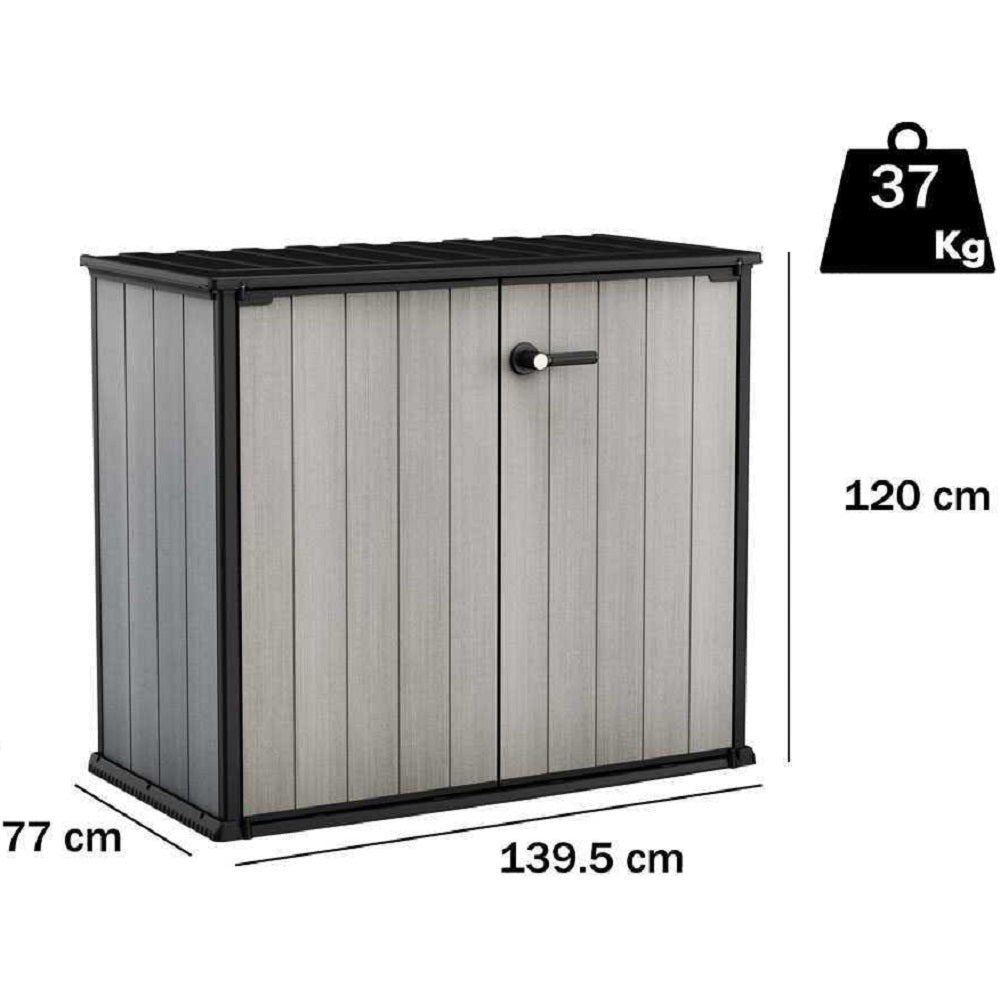 keter armadio portattrezzi patio duotech 139x77x120 ean 7290106934146