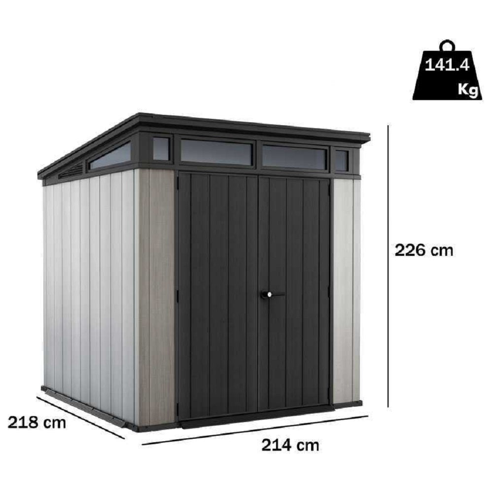 keter casetta artisan duotech grigio 214x218x226 cm ean 7290106933989