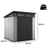 keter casetta artisan duotech grigio 214x218x226 cm ean 7290106933989