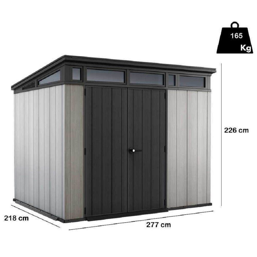 keter casetta artisan duotech grigio 277x218x226 cm ean 7290106933996
