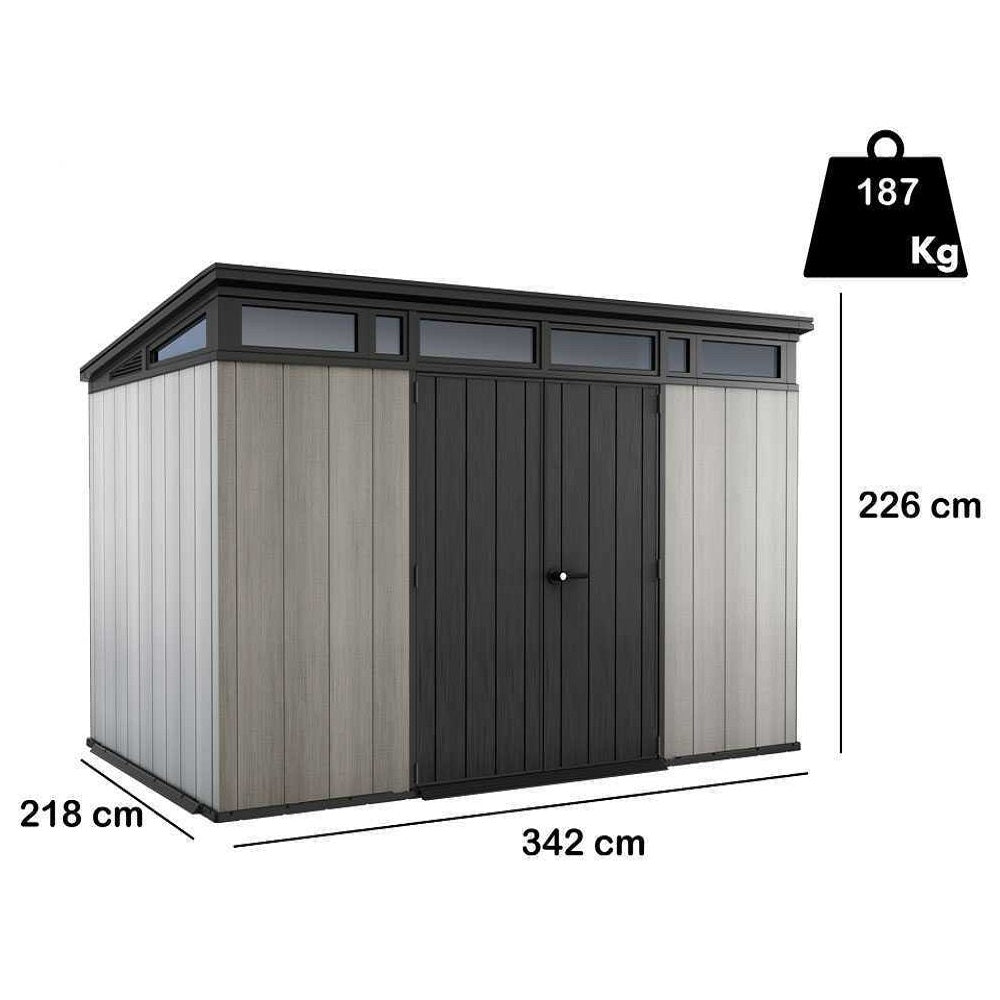 keter casetta artisan duotech grigio 342x218x226 cm ean 7290112631121