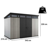keter casetta artisan duotech grigio 342x218x226 cm ean 7290112631121