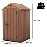 keter casetta darwin evotech marrone 124x117x205 cm ean 7290112638328