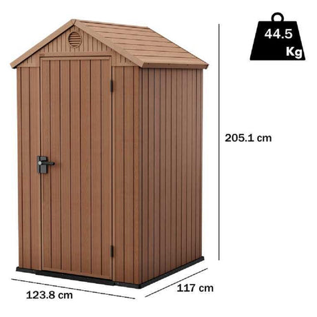 keter casetta darwin evotech marrone 124x117x205 cm ean 7290112638328