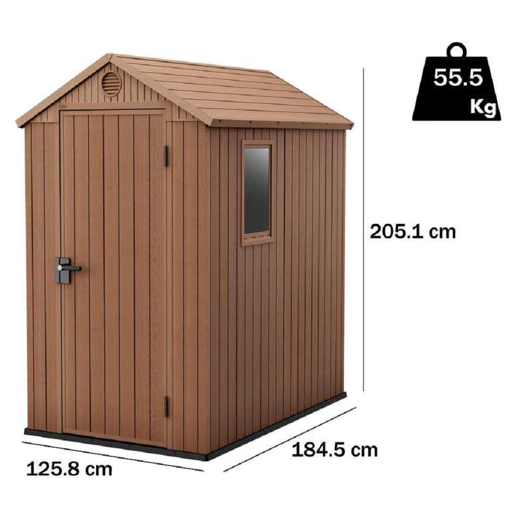keter casetta darwin evotech marrone 126x185x205 cm ean 7290112632708