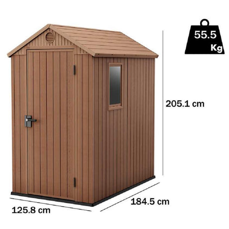 keter casetta darwin evotech marrone 126x185x205 cm ean 7290112632708
