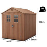 keter casetta darwin evotech marrone 190x244x221 cm ean 7290112638007