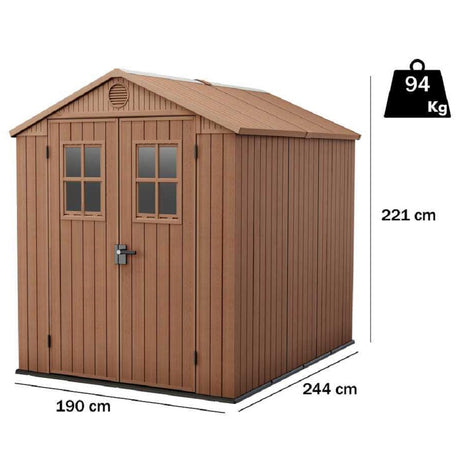 keter casetta darwin evotech marrone 190x244x221 cm ean 7290112638007