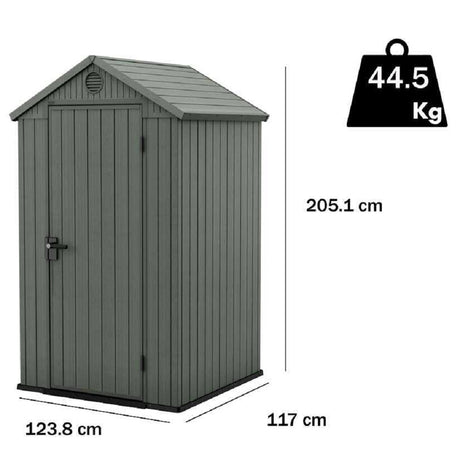 keter casetta darwin evotech verde 124x117x205 cm ean 7290112638366
