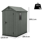 keter casetta darwin evotech verde 126x184x205 cm ean 7290112638250
