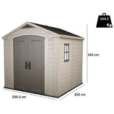 keter casetta factor beige con mensole 256x255x243 cm ean 7290103664954