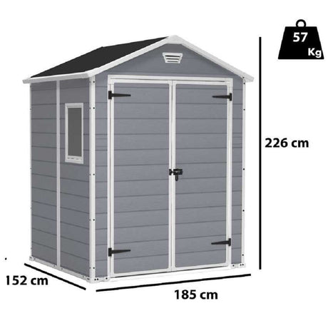 keter casetta manor grigia 185x152x226 cm ean 7290103660390