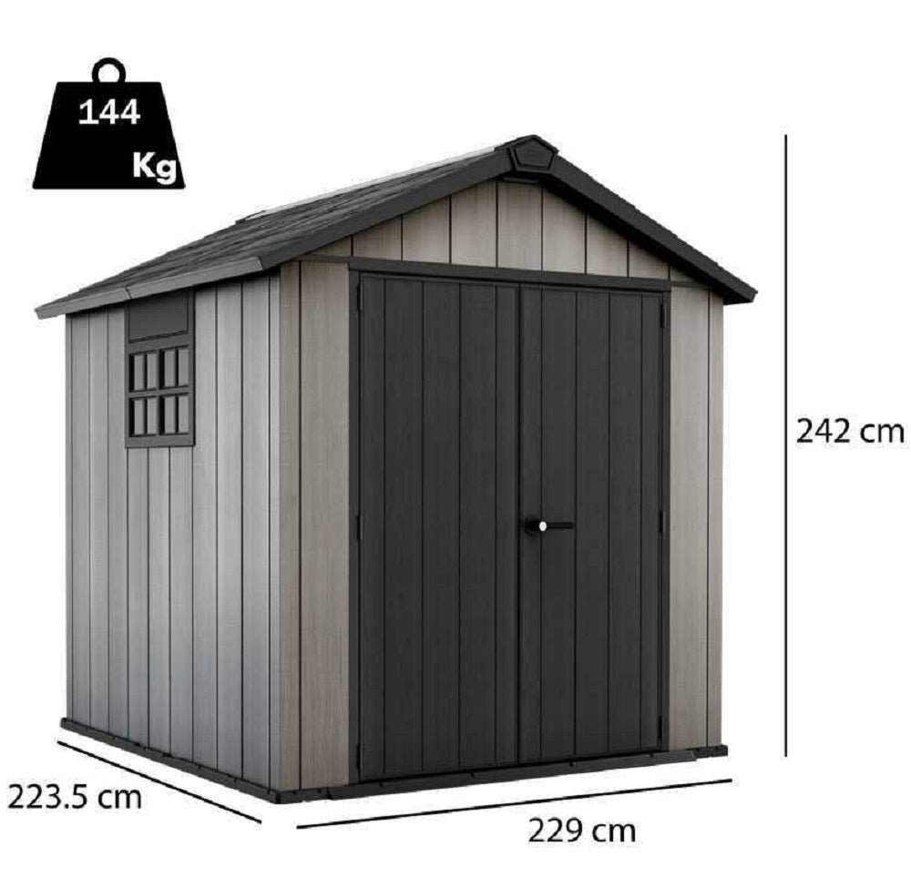 keter casetta oakland duotech grigia 229x223x242 cm ean 7290106928435