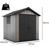 keter casetta oakland duotech grigia 229x223x242 cm ean 7290106928435