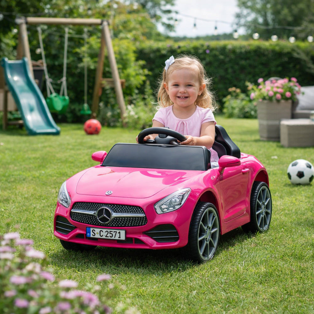 lamas toys mercedes cls small 12volt rosa ean 0735720237947