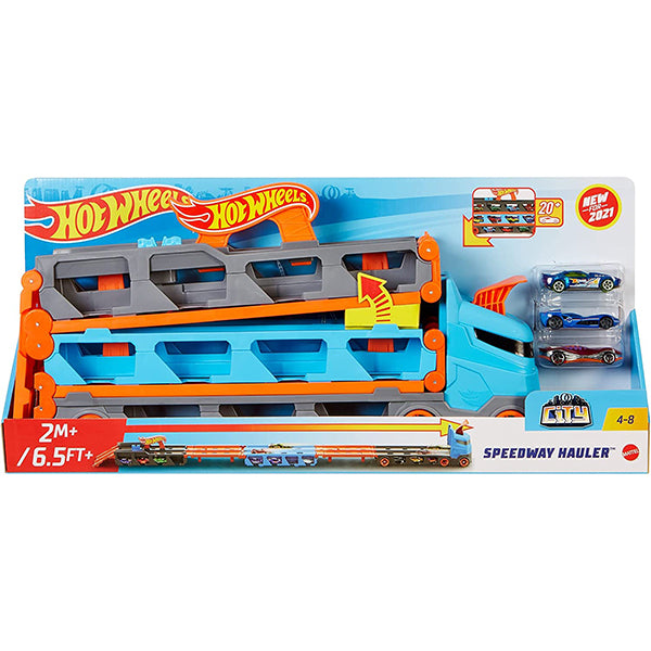 mattel hot wheels camion trasportatore e pista ean 0887961925203