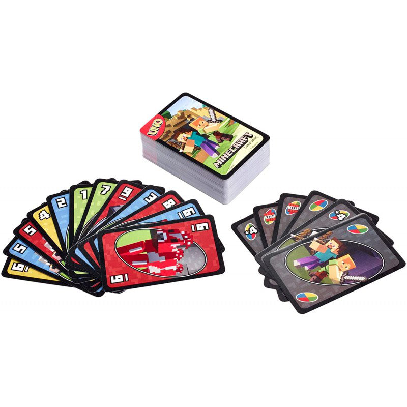 mattel uno gioco di carte versione minecraft ean 0887961606782
