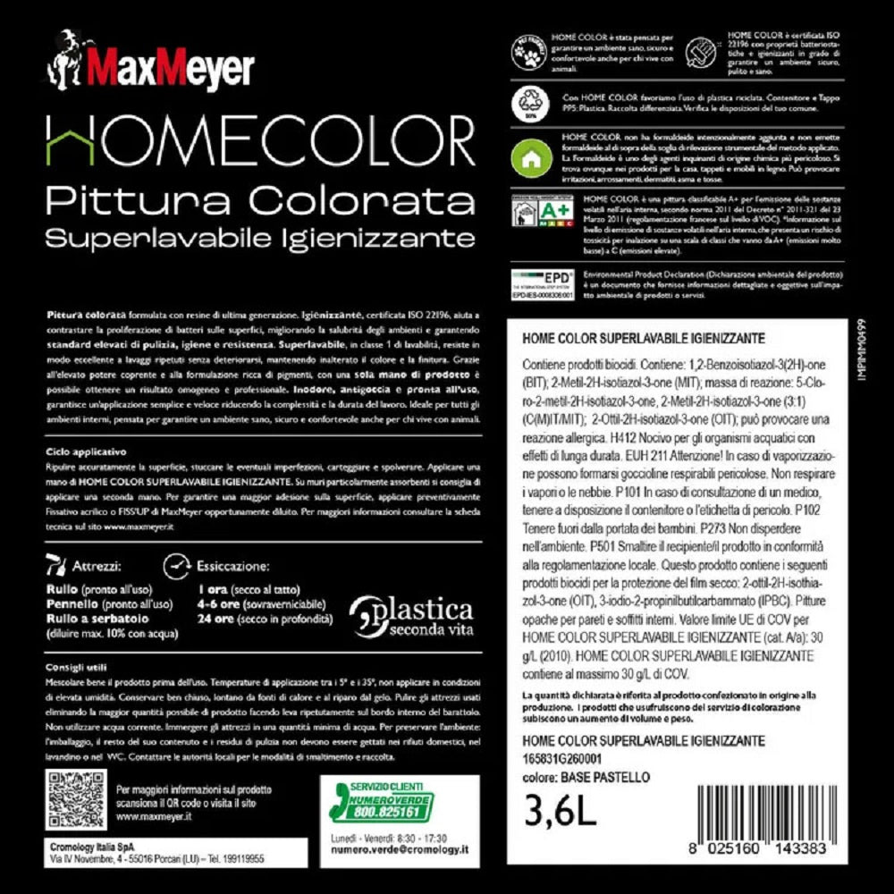 max meyer base pastello superlavabile homecolor 36 l ean 8025160143383