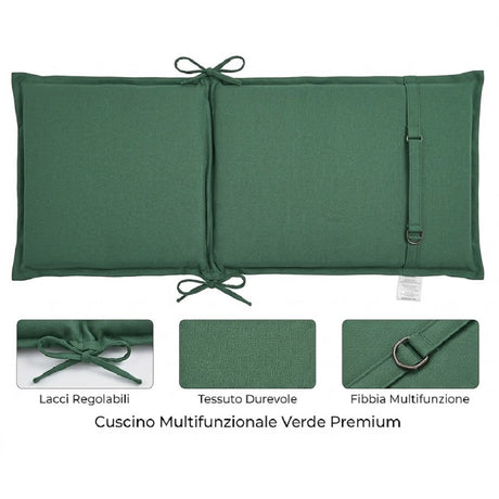 mirada home cuscino phillip 96x40xh 4 cm biancoverde ean 8051944712148