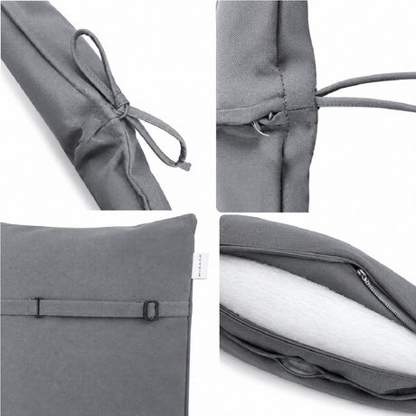 mirada home cuscino phillip 96x40xh 4 cm grigio scuro ean 8051944712131