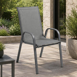 mirada sedia con braccioli leuca steel grigia textilene ean 8051944712001