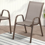 mirada sedia con braccioli leuca steel marrone textilene ean 8051944711998