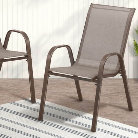 mirada sedia con braccioli leuca steel marrone textilene ean 8051944711998