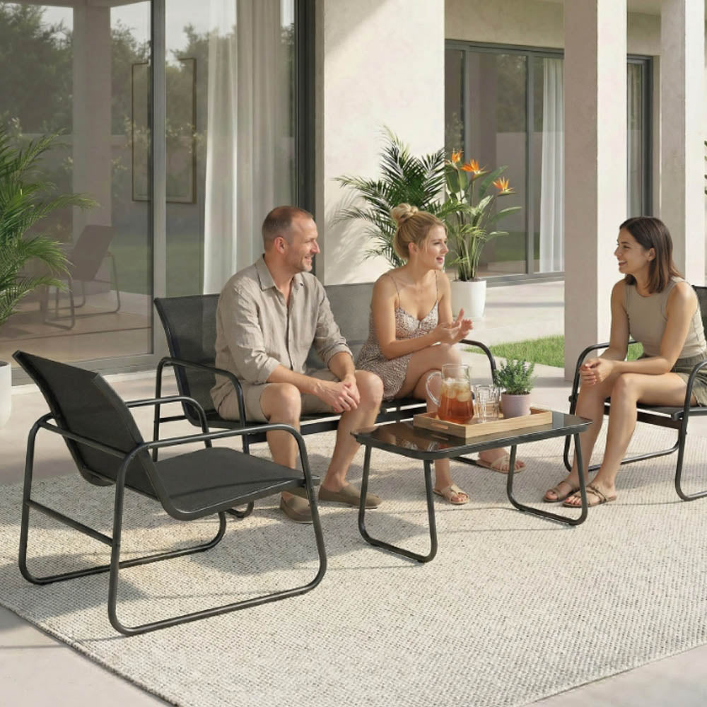 mirada set relax alba grigio scuro acciaio textilene ean 8051944711950