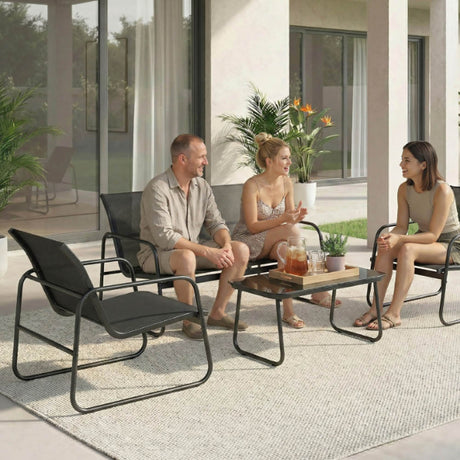 mirada set relax alba grigio scuro acciaio textilene ean 8051944711950