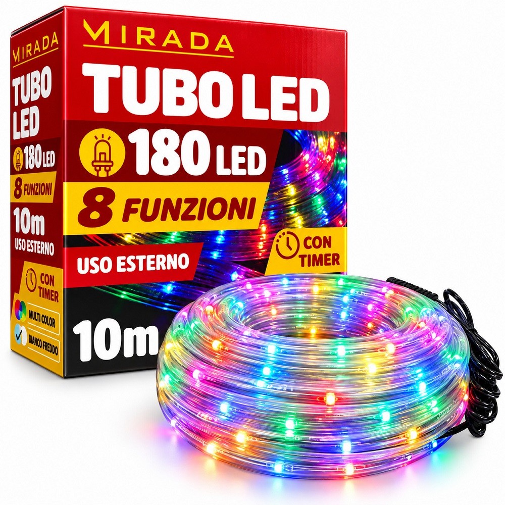 mirada tubo 180 led multicolor 10 mt ean 8051944716177