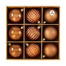 nbr pallina di natale bronzo 8 cm conf 9pz 3 decori ean 9972016912169