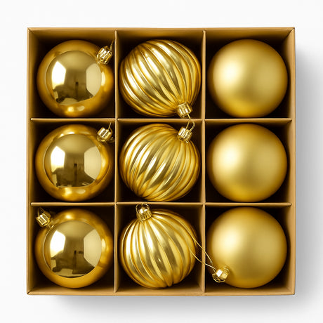 nbr pallina di natale oro 8 cm conf 9pz 3 decori ean 9972016912138