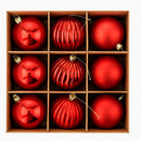 nbr pallina di natale rossa 10 cm conf 9pz 3 decori ean 9972016912176