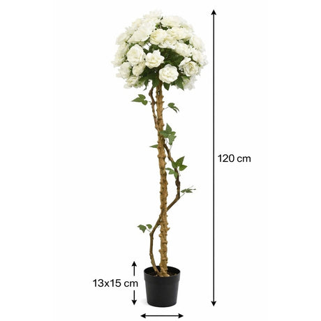 nbr pianta composizione artificiale rose bianche 120cm ean 8051944714159