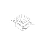nikkei piano cottura nikkei cm60 snpc64l laterale inox ean 8022015020561