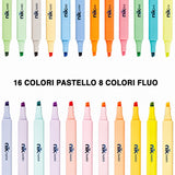 nikoffice evidenziatori triangolari 24 colori ean 8051818020881