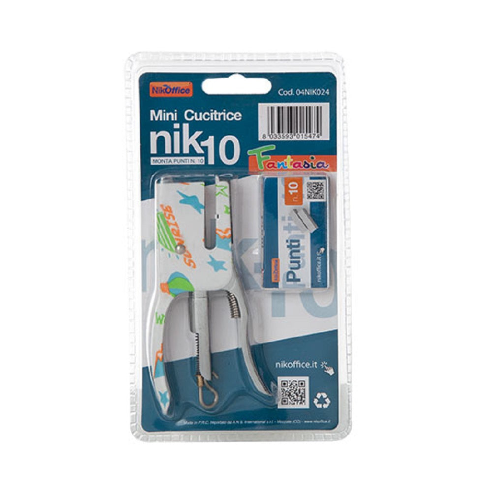 nikoffice mini cucitrice a pinza fantasie assortite ean 8033593015474