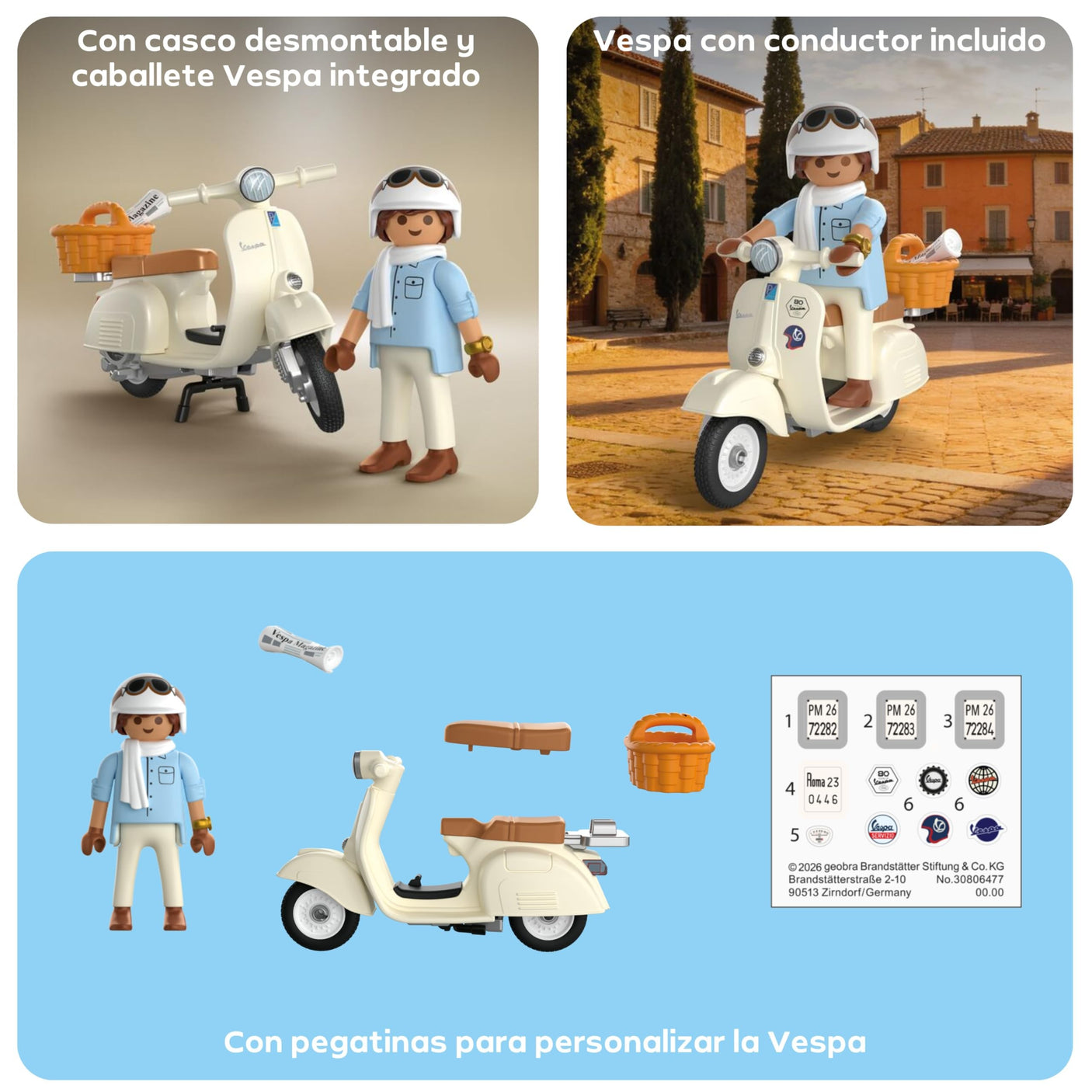 playmobil vespa 80th anniversaryclassic style ean 4008789722836